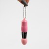 Розовый вибратор-брелок с 3 сменными насадками фото 3 — pink-kiss