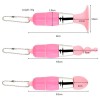 Розовый вибратор-брелок с 3 сменными насадками фото 7 — pink-kiss