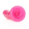 Розовый люминесцентный фаллоимитатор на присоске - 22 см. фото 3 — pink-kiss