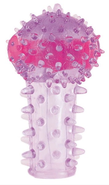 Фиолетовая вибронасадка на палец или вибратор фото 1 — pink-kiss