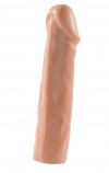 Телесная насадка-удлинитель Extension sleeve - 17 см. фото 1 — pink-kiss