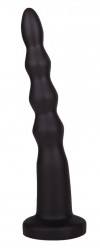 Чёрная анальная ёлочка из 5 звеньев - 20 см. фото 1 — pink-kiss