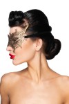 Золотистая карнавальная маска "Алькор" фото 2 — pink-kiss