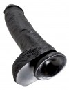 Реалистичный чёрный фаллоимитатор-гигант 10" Cock with Balls - 25,4 см. фото 5 — pink-kiss