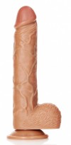 Телесный фаллоимитатор Straight Realistic Dildo Balls Suction Cup 10 - 28 см. фото 5 — pink-kiss