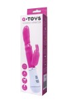 Ярко-розовый вибратор ToyFa A-toys с клиторальным стимулятором - 20 см. фото 6 — pink-kiss