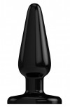 Черная коническая анальная пробка Basic 4 Inch - 10 см. фото 1 — pink-kiss