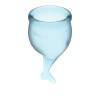 Набор голубых менструальных чаш Feel secure Menstrual Cup фото 3 — pink-kiss