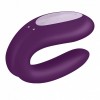 Фиолетовый вибратор для пар Double Joy с управлением через приложение фото 1 — pink-kiss