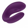 Фиолетовый вибратор для пар Double Joy с управлением через приложение фото 4 — pink-kiss