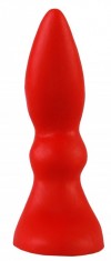 Красная изогнутая анальная пробка - 10 см. фото 2 — pink-kiss