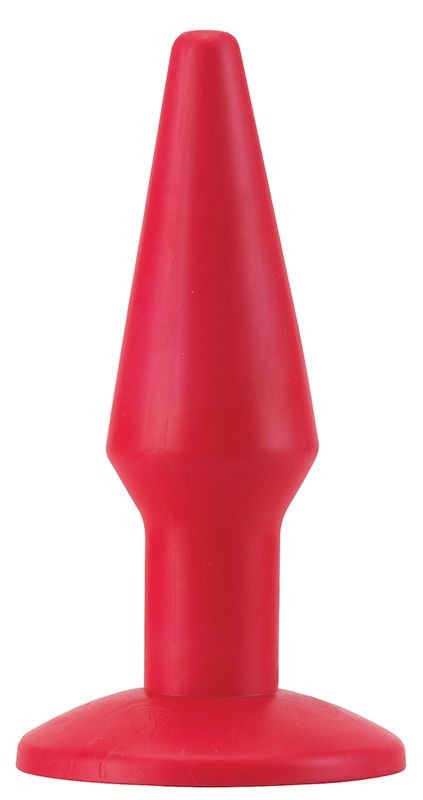 Красная анальная втулка-конус - 12 см. фото 1 — pink-kiss