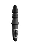 Черный конический анальный вибромассажер-ёлочка JOYFUL PLUG VIBRATOR 5.5INCH - 14 см. фото 1 — pink-kiss