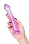 Фиолетовый фаллоимитатор Jelly Dildo M - 18 см. фото 7 — pink-kiss