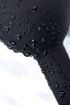 Черная анальная втулка с прозрачным стразом - 7,2 см. фото 10 — pink-kiss