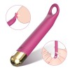 Розовый вибратор с отверстием для стимуляции клитора - 18,2 см. фото 2 — pink-kiss