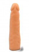Телесная насадка-фаллос на трусиках с плугом - 16,5 см. фото 4 — pink-kiss