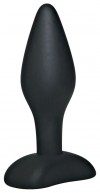 Чёрный анальный стимулятор Silicone Butt Plug Small - 9 см. фото 1 — pink-kiss