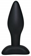Чёрный анальный стимулятор Silicone Butt Plug Small - 9 см. фото 2 — pink-kiss