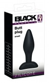 Чёрный анальный стимулятор Silicone Butt Plug Small - 9 см. фото 3 — pink-kiss