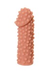 Телесная насадка на фаллос с бугорками Extreme Sleeve 010 S-size - 14,7 см. фото 3 — pink-kiss