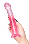 Розовый нереалистичный фаллоимитатор Jelly Dildo L - 20 см. фото 5 — pink-kiss