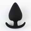 Черная силиконовая анальная пробка Soft-touch - 6,7 см. фото 1 — pink-kiss