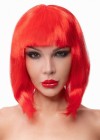 Красный парик-каре с челкой фото 1 — pink-kiss