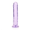 Фиолетовый фаллоимитатор Crystal Clear на присоске - 22 см. фото 1 — pink-kiss