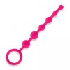 Розовая анальная цепочка из 6 шариков - 21 см. фото 1 — pink-kiss