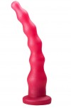 Розовый удлинённый анальный стимулятор с шариками - 22 см. фото 1 — pink-kiss