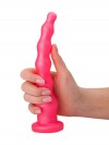 Розовый удлинённый анальный стимулятор с шариками - 22 см. фото 5 — pink-kiss