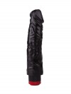Реалистичный чёрный вибромассажер - 19,5 см. фото 2 — pink-kiss