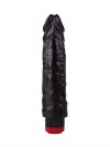 Реалистичный чёрный вибромассажер - 19,5 см. фото 3 — pink-kiss