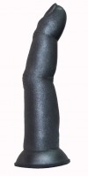 Черный анальный стимулятор в виде пальца на присоске - 15 см. фото 1 — pink-kiss