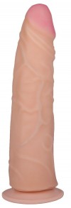 Телесный фаллоимитатор на присоске HUMAN FORM - 20 см. фото 1 — pink-kiss