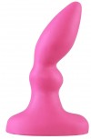 Розовая изогнутая анальная пробка - 10 см. фото 1 — pink-kiss