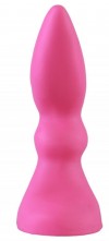 Розовая изогнутая анальная пробка - 10 см. фото 2 — pink-kiss