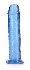 Синий фаллоимитатор Crystal Clear на присоске - 25 см. фото 1 — pink-kiss