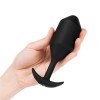 Черная вибропробка для ношения Vibrating Snug Plug 5 - 16,5 см. фото 4 — pink-kiss
