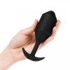 Черная вибропробка для ношения Vibrating Snug Plug 5 - 16,5 см. фото 9 — pink-kiss