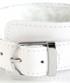 Белые кожаные наручники  фото 4 — pink-kiss