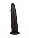 Фаллоимитатор на присоске из чёрного геля - 17 см. фото 3 — pink-kiss