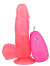 Розовый гелевый вибратор на присоске - 15,5 см. фото 1 — pink-kiss