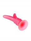 Розовый стимулятор с раздвоенным кончиком - 16 см. фото 4 — pink-kiss