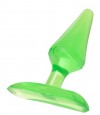Зеленая анальная втулка с ограничителем - 6,5 см. фото 1 — pink-kiss