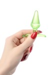 Зеленая анальная втулка с ограничителем - 6,5 см. фото 3 — pink-kiss
