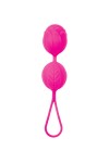 Розовые рельефные вагинальные шарики со шнурком фото 4 — pink-kiss