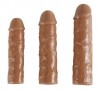 Набор из 4 насадок закрытого типа для увеличения длины и обхвата полового члена фото 1 — pink-kiss
