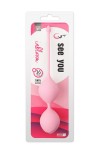 Розовые вагинальные шарики SEE YOU IN BLOOM DUO BALLS 36MM фото 2 — pink-kiss